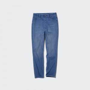 Jeans Uniqlo Ultra Stretch High Rise Cropped Leggings Mujer Azules | 401-NDQYXK