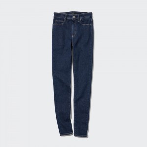 Jeans Uniqlo Ultra Stretch High Rise Skinny Fit Jeans Mujer Azul Marino | 643-VZJHND