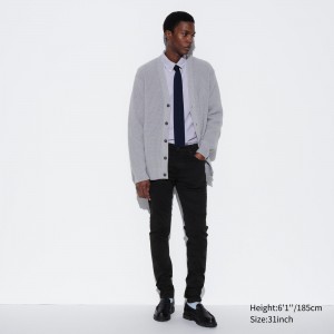 Jeans Uniqlo Ultra Stretch Skinny Fit Jeans Hombre Negras | 024-MVNIHX