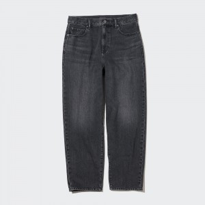 Jeans Uniqlo Wide Leg Tapered Jeans Mujer Gris | 027-BOMHPC