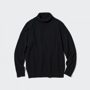 Jerséis Uniqlo Premium Lambswool Turtleneck Jumper Hombre Negras | 294-WURQVS