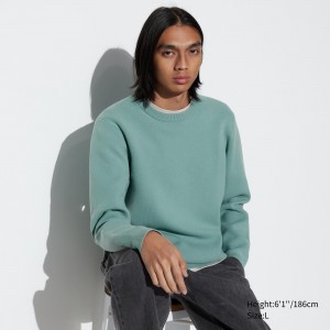 Jerséis Uniqlo Washable Milano Ribbed Crew Neck Jumper Hombre Verde | 765-CRLAFT