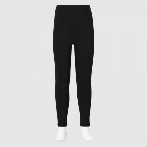 Pantalones Jogger Uniqlo Heattech Ultra Warm Thermal Leggings Niños Negras | 902-GWUKNV
