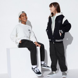 Pantalones Jogger Uniqlo Parachute Cargo Trousers Niños Negras | 652-WSFMTK