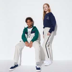 Pantalones Jogger Uniqlo Ultra Stretch Dry Joggers Niños Gris Claro | 640-BSJXTV