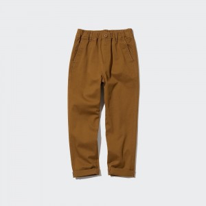 Pantalones Jogger Uniqlo Ultra Stretch Wide Leg Trousers Niños Marrones | 403-LRDWUX