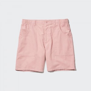 Pantalones Uniqlo Corduroy Shorts Hombre Rosas | 952-LECNRS
