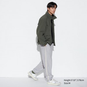 Pantalones Uniqlo Side Stripe Joggers Hombre Gris | 416-ZFEJPA