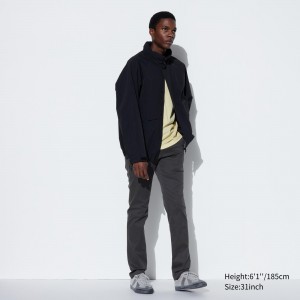 Pantalones Uniqlo Slim Fit Chino Trousers Hombre Gris Oscuro | 810-JWLFGV