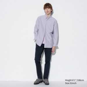 Pantalones Uniqlo Slim Fit Chinos Hombre Azul Marino | 480-XHROTE