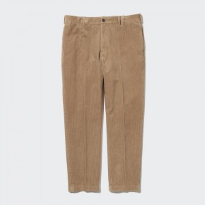 Pantalones Uniqlo Smart Corduroy Ankle Length Trousers Hombre Beige | 036-FCLRJE