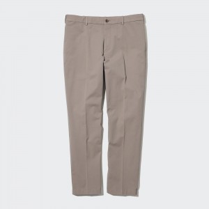 Pantalones Uniqlo Smart Cotton Ankle Length Trousers Long Hombre Beige | 180-HKXTGP