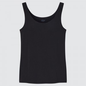 Ropa de Premamá Uniqlo Airism Sleeveless Bra Top Mujer Negras | 802-NGZMCB