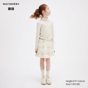 Short Uniqlo Girls Fleece Mini Skort Niños Gris Claro | 719-CGRTHI