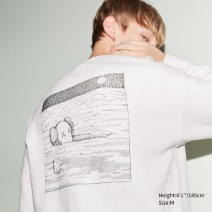 Sudadera con Capucha Uniqlo Kaws Ut Graphic Sweatshirt Hombre Blancas | 843-HCDIVY