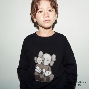Sudadera con Capucha Uniqlo Kaws Ut Graphic Sweatshirt Niños Negras | 361-BXQJWM