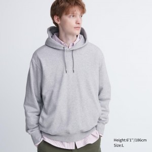 Sudadera con Capucha Uniqlo Sweat Pullover Hoodie Hombre Gris | 694-TLCZKU
