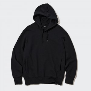 Sudadera con Capucha Uniqlo Sweat Pullover Hoodie Hombre Negras | 168-EZCODJ
