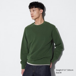 Sudadera con Capucha Uniqlo Sweatshirt Hombre Verde | 726-JBUIAM