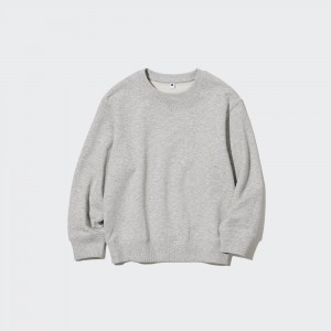 Sudadera con Capucha Uniqlo Ultra Stretch Soft Sweatshirt Niños Gris | 307-JIOLDS