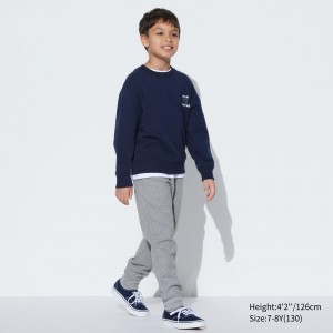 Sudadera con Capucha Uniqlo Ultra Stretch Dry Joggers Niños Gris | 157-ZGNVJE