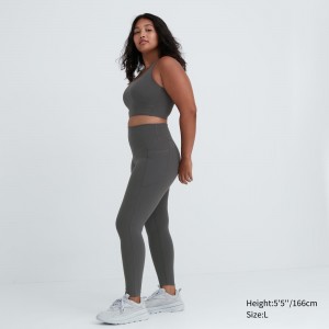 Tops Uniqlo Airism Uv Protection Soft Leggings With Pockets Mujer Gris | 183-YUXWMN