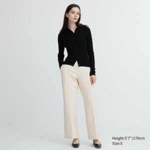 Tops Uniqlo Dry Straight Leg Joggers Mujer Blancas | 091-PBVNDW
