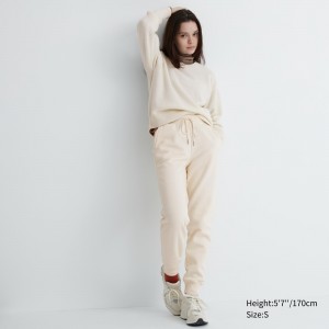 Tops Uniqlo Heattech Pile Lined Joggers Mujer Blancas | 348-NSTDJF