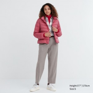 Tops Uniqlo Heattech Pleated Trousers Mujer Gris | 546-DQMBUX