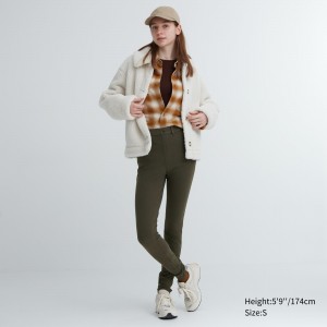 Tops Uniqlo Heattech Ultra Stretch High Rise Leggings Trousers Long Mujer Verde Oliva | 019-EKOLAG