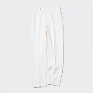 Tops Uniqlo Smart Ankle Length Trousers Long Mujer Blancas | 472-GHSZCP