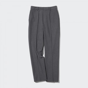 Tops Uniqlo Smart Ankle Length Trousers Long Mujer Gris | 891-EDNMPX