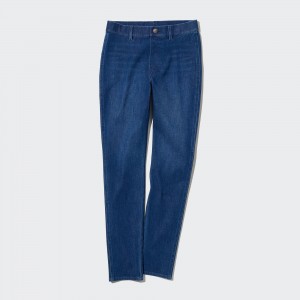 Tops Uniqlo Ultra Stretch Denim Leggings Trousers Mujer Azules | 570-HFYLVU