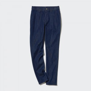 Tops Uniqlo Ultra Stretch Denim Leggings Trousers Long Mujer Azul Marino | 542-OJGYXM