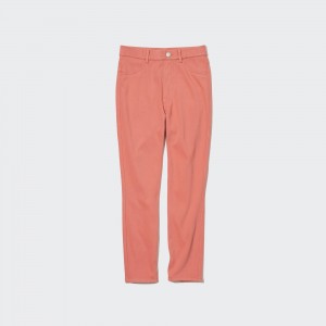 Tops Uniqlo Ultra Stretch High Rise Cropped Leggings Mujer Rosas | 209-HABSQM