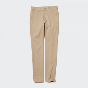 Tops Uniqlo Ultra Stretch Leggings Long Mujer Beige | 712-QBOZCM
