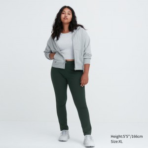 Tops Uniqlo Ultra Stretch Leggings Mujer Verde Oscuro | 480-QFGCON
