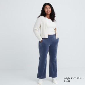 Tops Uniqlo Ultra Stretch Smooth Trousers Mujer Azules | 763-OCBHNA