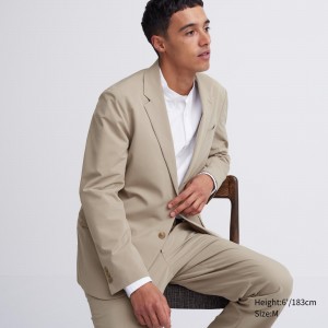 Trajes Uniqlo Airsense Ultra Light Jacket Hombre Beige | 271-ZOBRSV