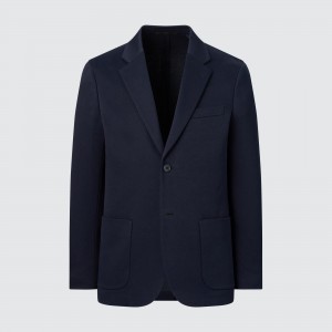 Trajes Uniqlo Comfort Blazer Jacket Hombre Azul Marino | 753-OTCSJE
